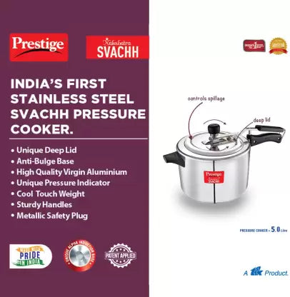 Prestige Svachh Nakshatra 5 L Pressure Cooker  (Aluminium)