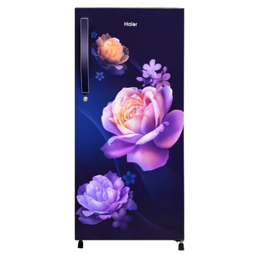 Haier 190L 2 Star Direct Cool Single Door Refrigerator With Toughened Glass Shelf In Premium Glossy Marine Noisettes Finish HRD-2102CMN-P