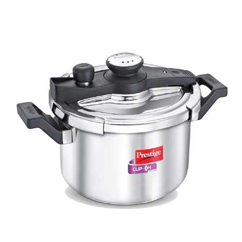 Prestige 5 Litres Svachh Clip-on Induction Base Outer Lid Stainless Steel Pressure cooker | Easy to Open lid | Deep Lid controls spillage