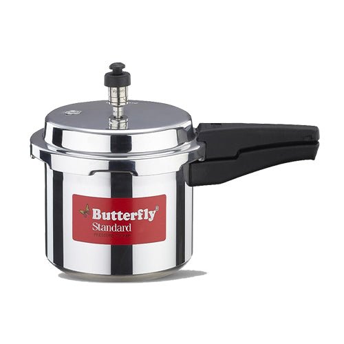 Butterfly Standard Aluminium Pressure Cooker, Silver