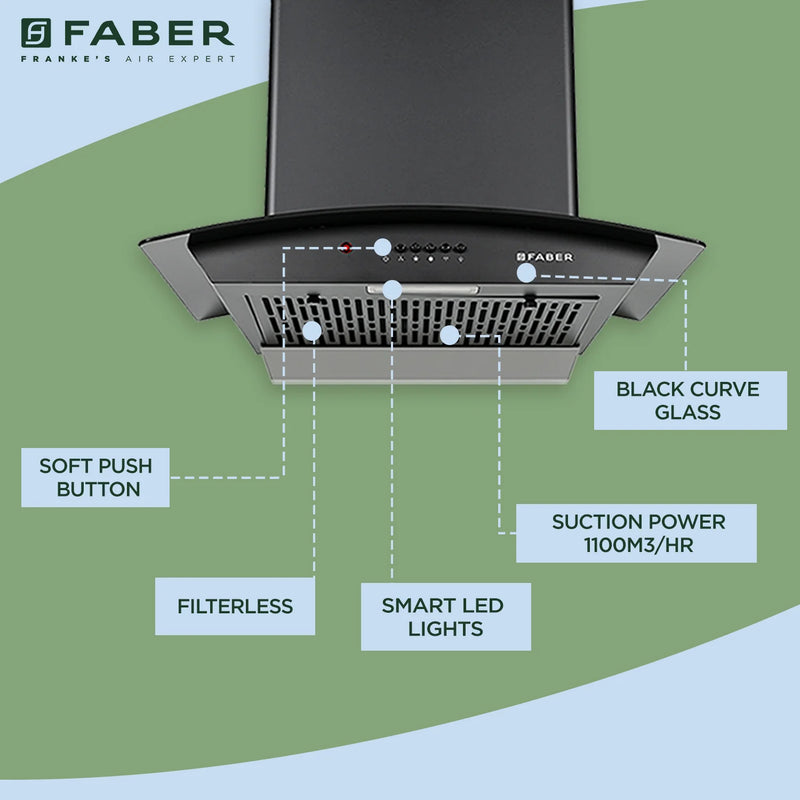 FABER CHIMNEY - HOOD ALPHA HC PB BK 60