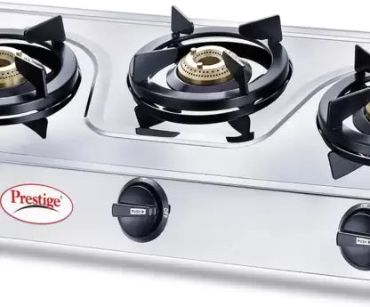 Prestige Prime SS Stainless Steel Manual Gas Stove  (3 Burners)