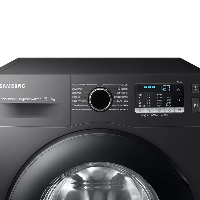 Samsung 9.0 kg Eco Bubble™ Front loading Washing Machine with Hygiene Steam & DIT Motor, WW90TA046AB1