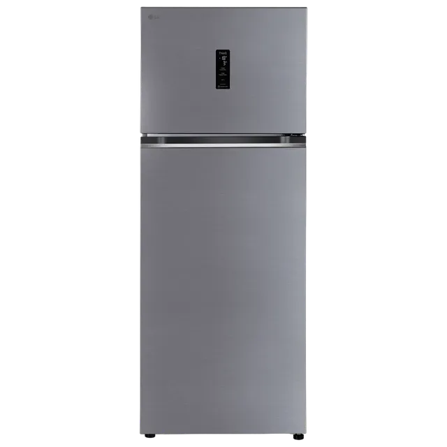 LG 466 Litres 2 Star Frost Free Double Door Refrigerator with Door Cooling Plus (GL-T492MPZY, Shiny Steel)