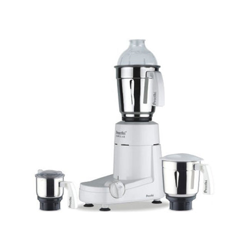 Preethi Popular MG-142 750 W Mixer Grinder (3 Jars, White) - 11000285