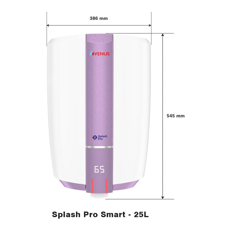 Venus Splash Pro Smart 25SX 25-Litre Storage Water Heater WHITE/PURPLE HAZE