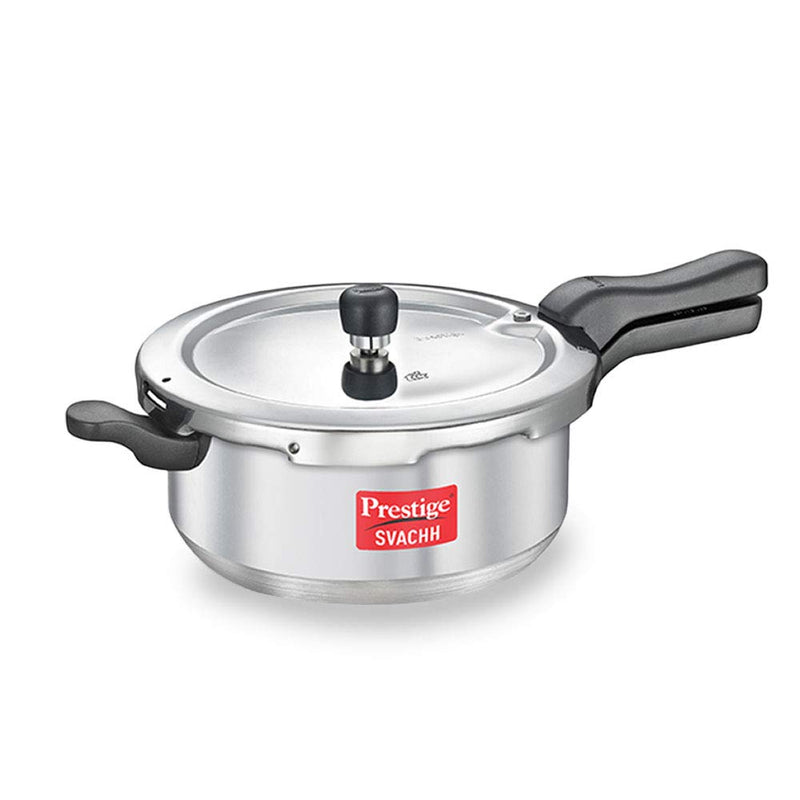 Prestige Svachh Aluminium Senior Deep Pan Outer Lid Pressure Cooker, 5L, Silver