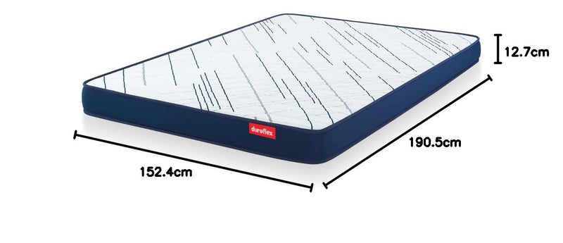 Duroflex Edge Dual Comfort 5 Inch Queen Size Foam Mattress (75 X 60 X 5 inches)