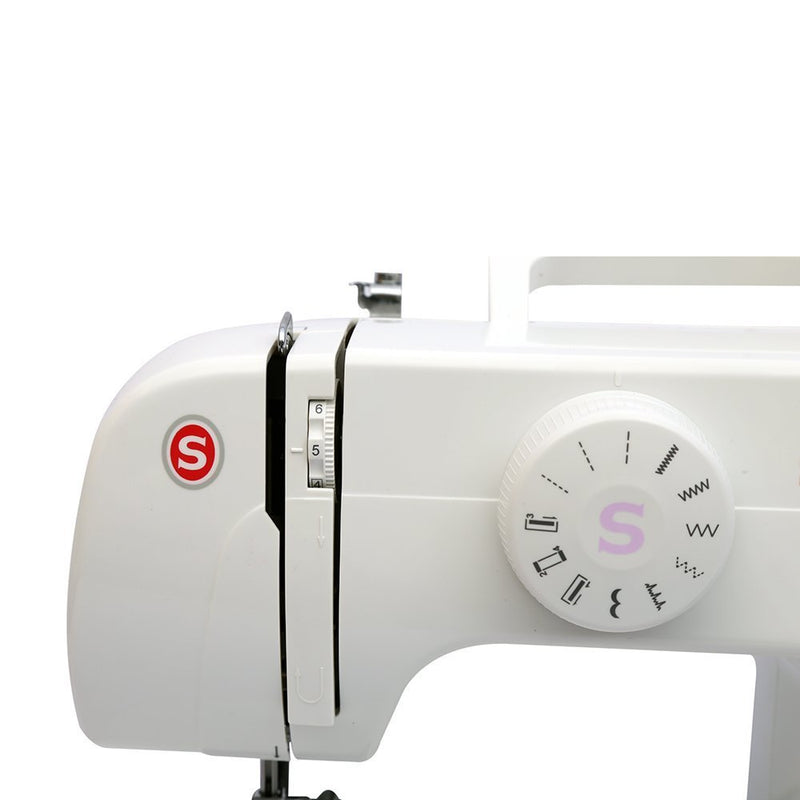 Singer 1304 Sewing Machine 6 Built-in Stitches, 19 Stitches Functions (White) Metal Frame