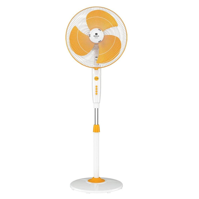 Havells Trendy High Speed 400mm Pedestal Fan (White Yellow)