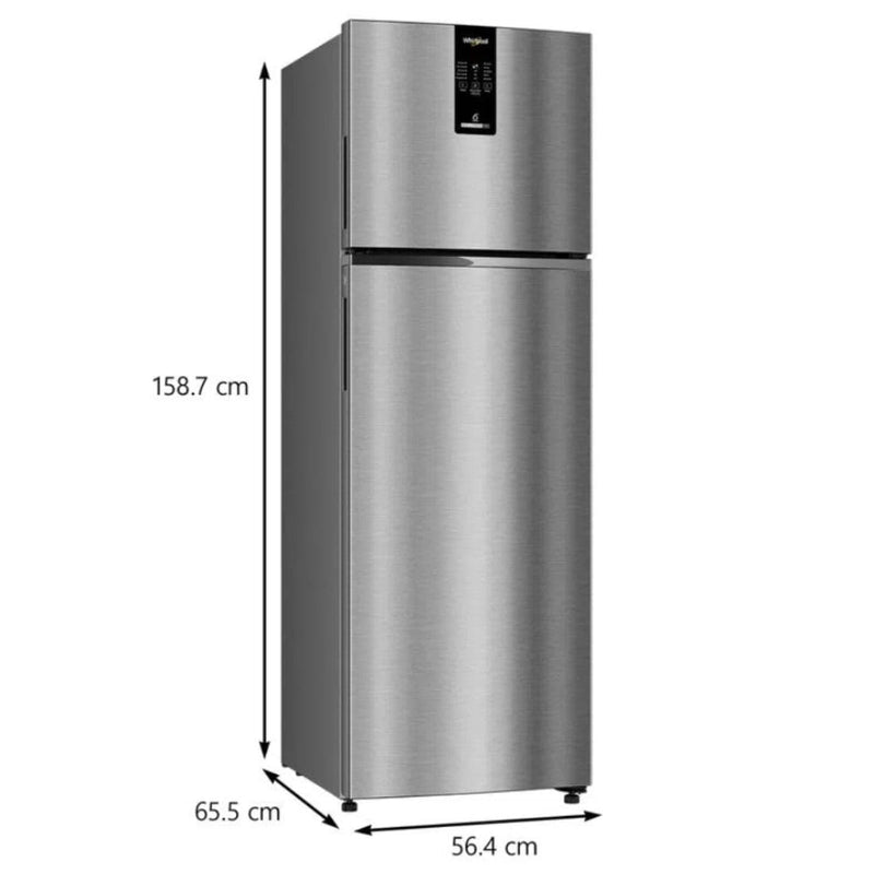 Whirlpool Intellifresh Pro 235L 2 Star Convertible Frost Free Double-Door Refrigerator (IFPRO INV CNV 278 ILLUSIA STEEL(2S)-TL