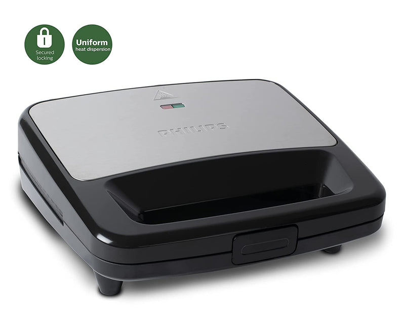 Philips Domestic Appliances HD2288/00 XL Sized Sandwich Maker Black with Metallic Finish