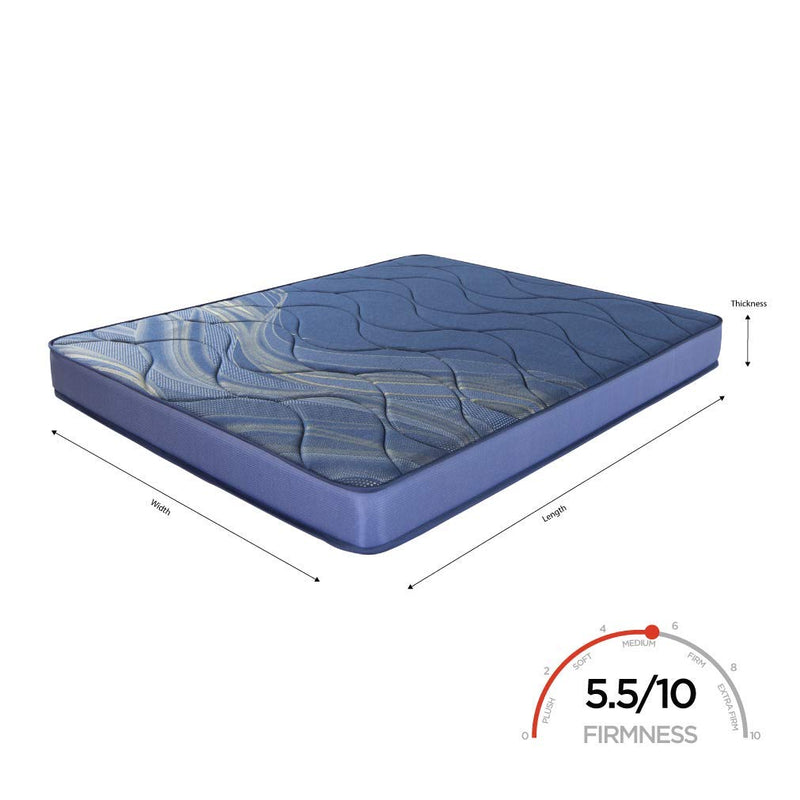 Duroflex Rise - Bonnell Spring 6 Inch King Size Spring Mattress (78 X 72 X 6)