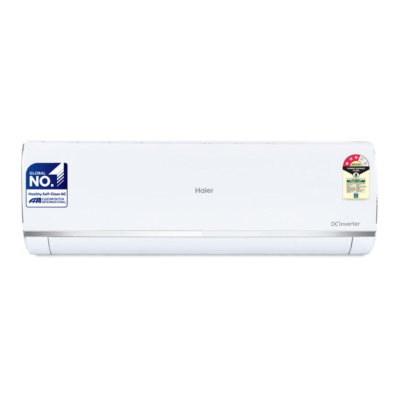 Haier 1 Ton 3 Star Inverter Split AC (Copper, Convertible 7 in 1 Cooling Modes, Antibacterial Filter, 2023 Model White)