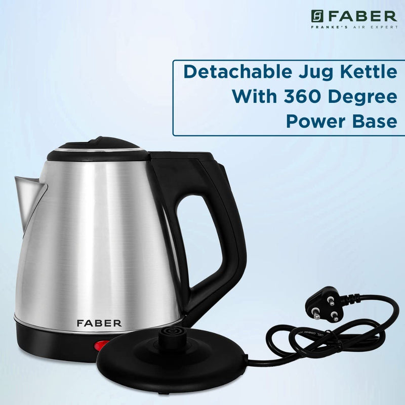 Faber Electric Kettle with Stainless Steel Body, FK 1.2 liters