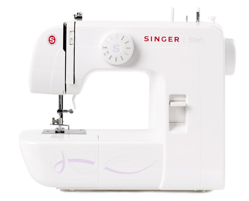 Singer 1304 Sewing Machine 6 Built-in Stitches, 19 Stitches Functions (White) Metal Frame