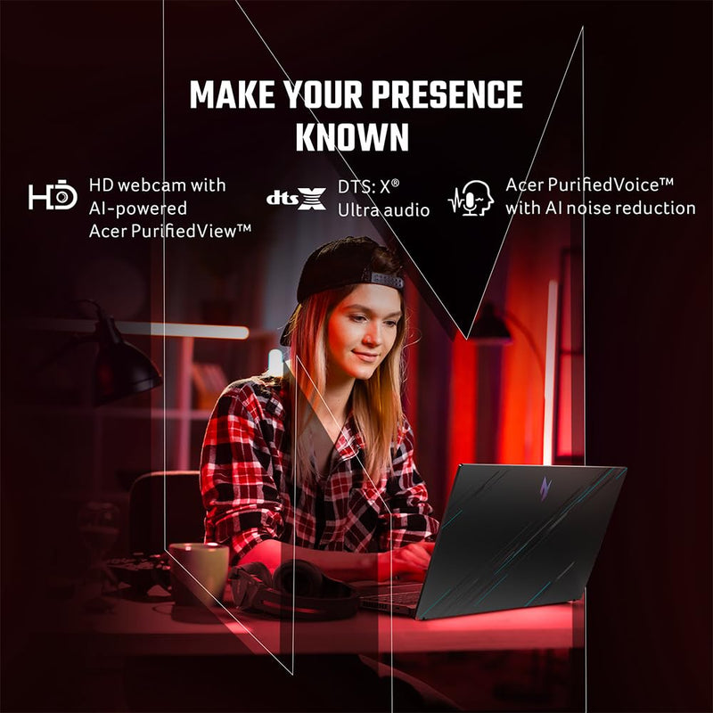 Acer Nitro V Gaming Laptop 13th Gen Intel Core i5-13420H Processor/ 15.6"(39.6cms) FHD 144Hz Display (8GB/512GB SSD/RTX 4050 Graphics/Windows 11 Home/Wi-Fi 6), ANV15-51