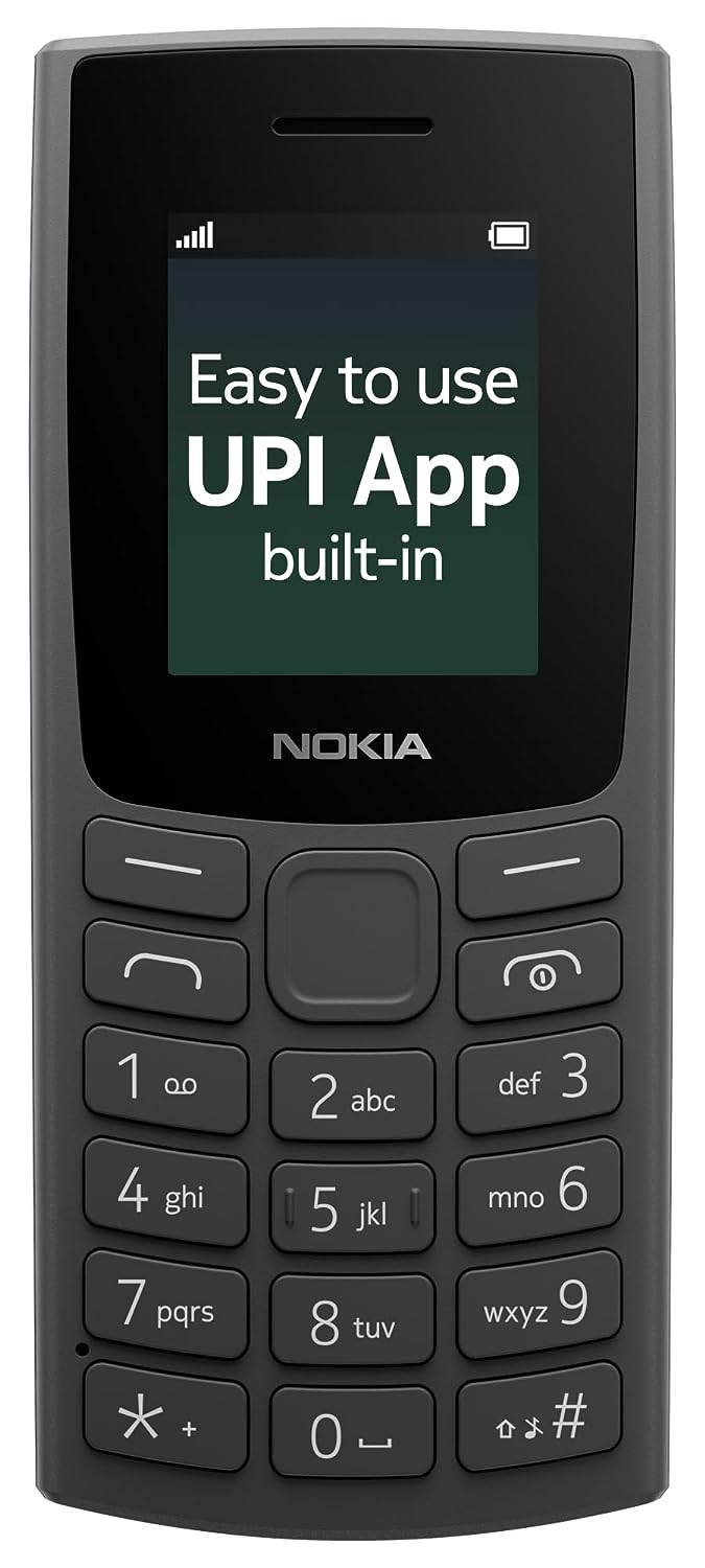 Nokia All-New 105 Single Sim Keypad Phone with Built-in UPI Payments, Long-Lasting Battery, Wireless FM Radio