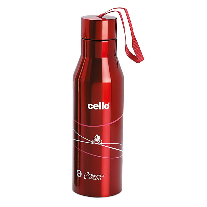 Cello Refresh Stainless Steel Double Walled Water Bottle, Hot and Cold