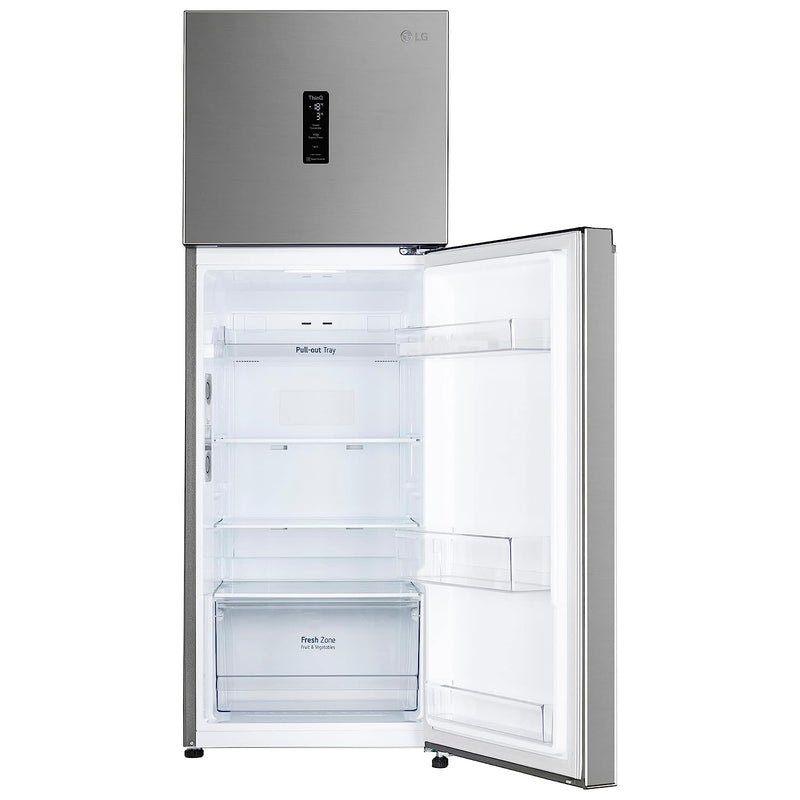 LG 246 L 3 Star Frost-Free Smart Inverter Wi-Fi Double Door Refrigerator (GL-T262TPZX, Shiny Steel