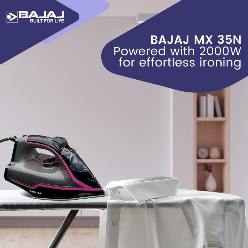 Bajaj MX-35N 2000W Steam Iron With Steam Burst, Anti-Drip & Anti-Scale Technology