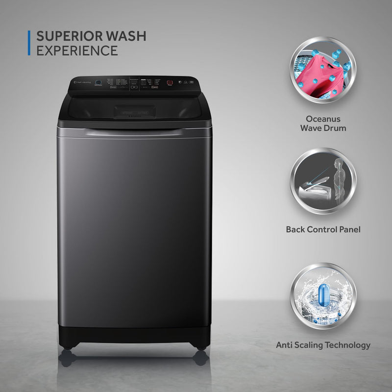 Haier 9 Kg 5 star Fully Automatic Top Loading Washing Machine‎ HSW90-678ES8, Dark Jade Silver