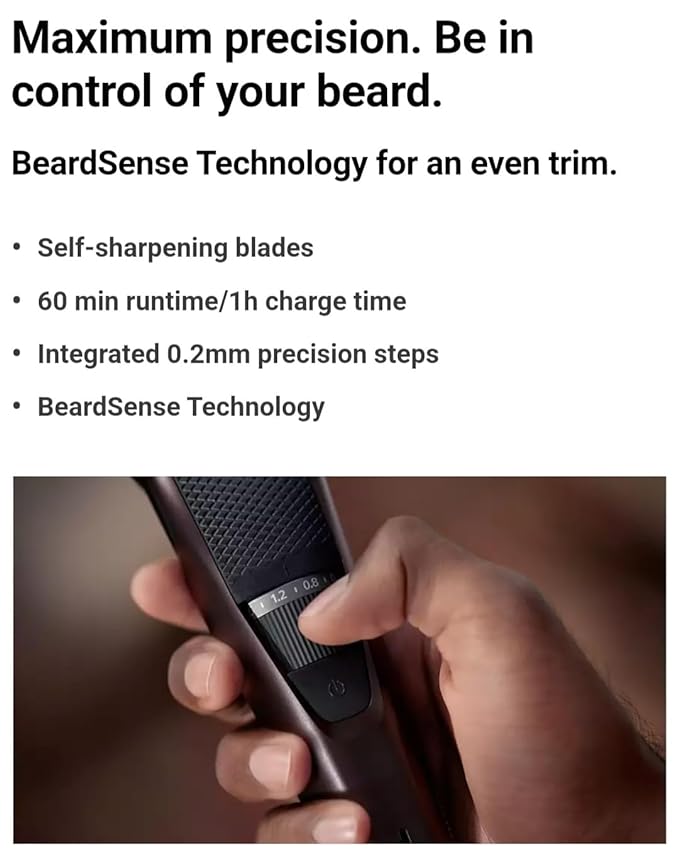 PHILIPS 3415/15 3000 Series Beard Trimmer, Battery Powered