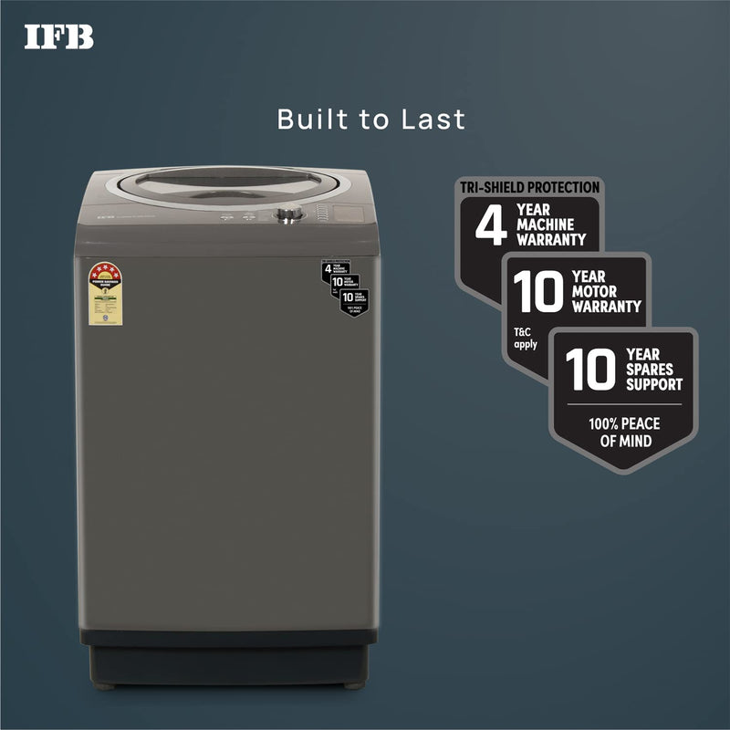 IFB 8.0 Kg Fully-Automatic 5 Star Top Loading Washing Machine (TL-R3SG 8.0 KG Aqua, Sparkle Grey, Hard Water Wash