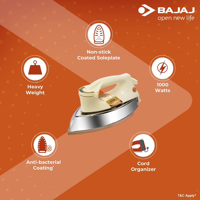 BAJAJ Majesty DHX9 1000 W Dry Iron  (ivory)