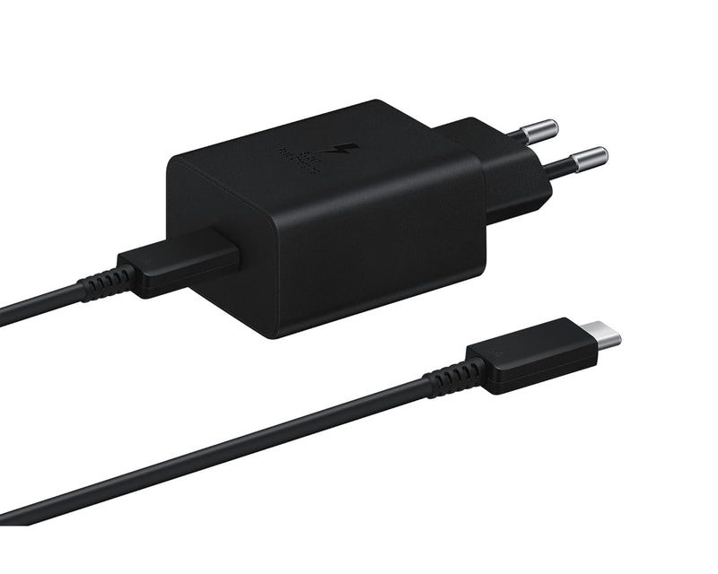 Samsung Original 45W Power Adapter with Type C to C Cable, Compatible with Smartphone, Black