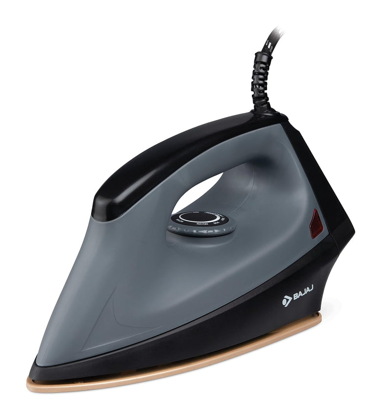 Bajaj Plastic Herculo 1100 Watts Dry Iron, Black & Grey