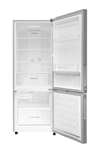 Haier Bottom Freezer Refrigerator 300 Litres 2 Star Inverter HRB-3502BS-P Brushline Silver | Twin Inverter Technology, Turbo Icing Technology