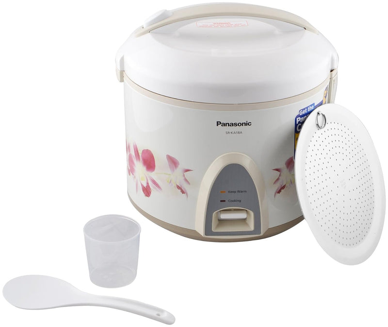 Panasonic SR-KA18A(R) 1.8 Liters Rice Cooker, White