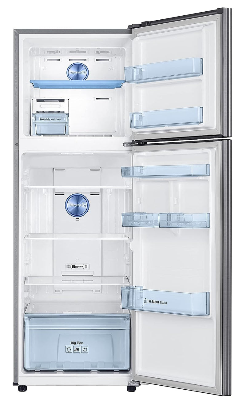 Samsung 322L 2 Star Inverter Frost-Free Convertible 5 In 1 Double Door Refrigerator (RT37C4522S8/HL,Elegant Inox 2023 Model)