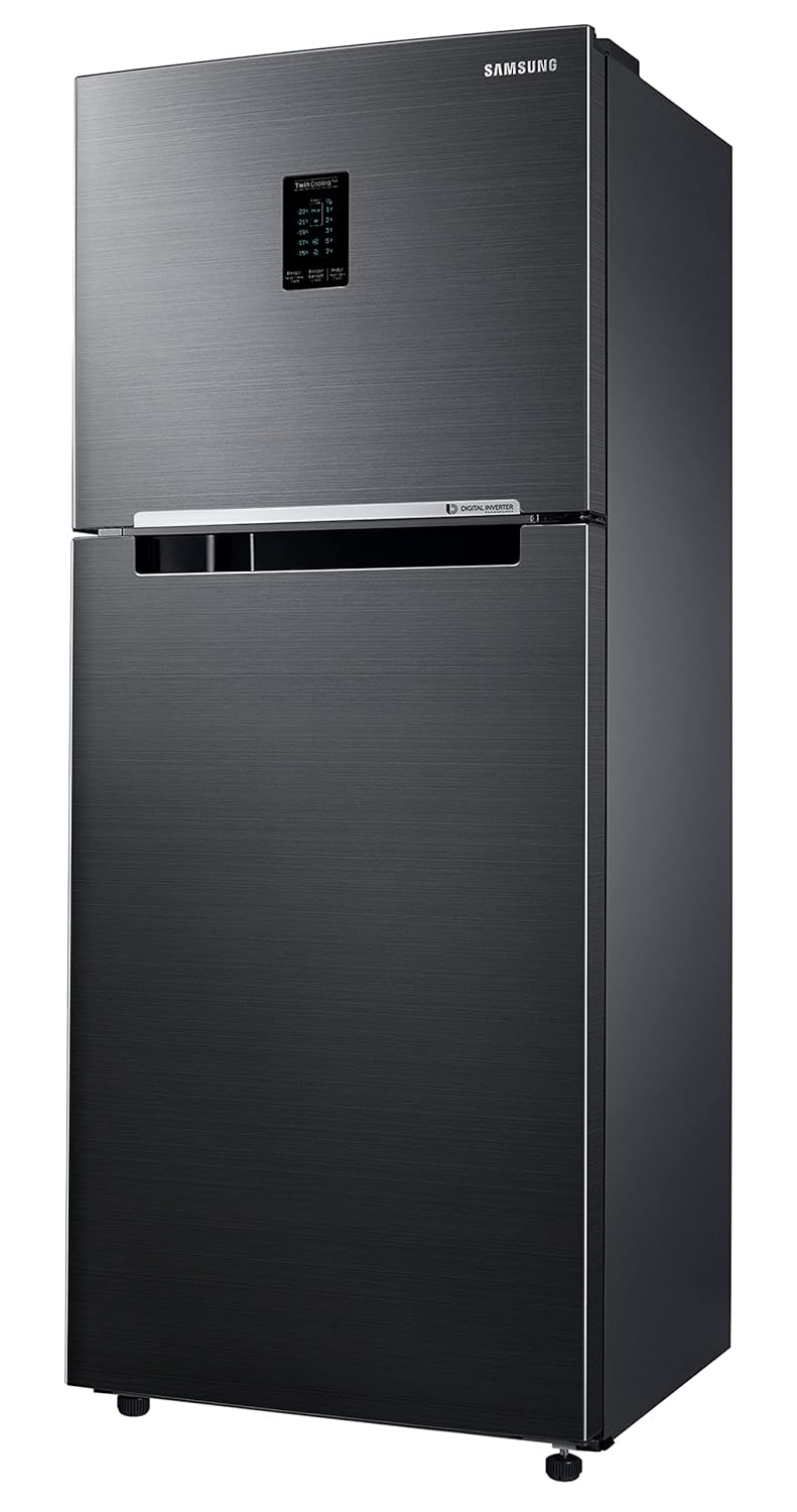Samsung 301L 2 Star Inverter Frost-Free Convertible 5 In 1 Double Door Refrigerator Appliance (RT34C4522BX/HL,Luxe Black 2023 Model)