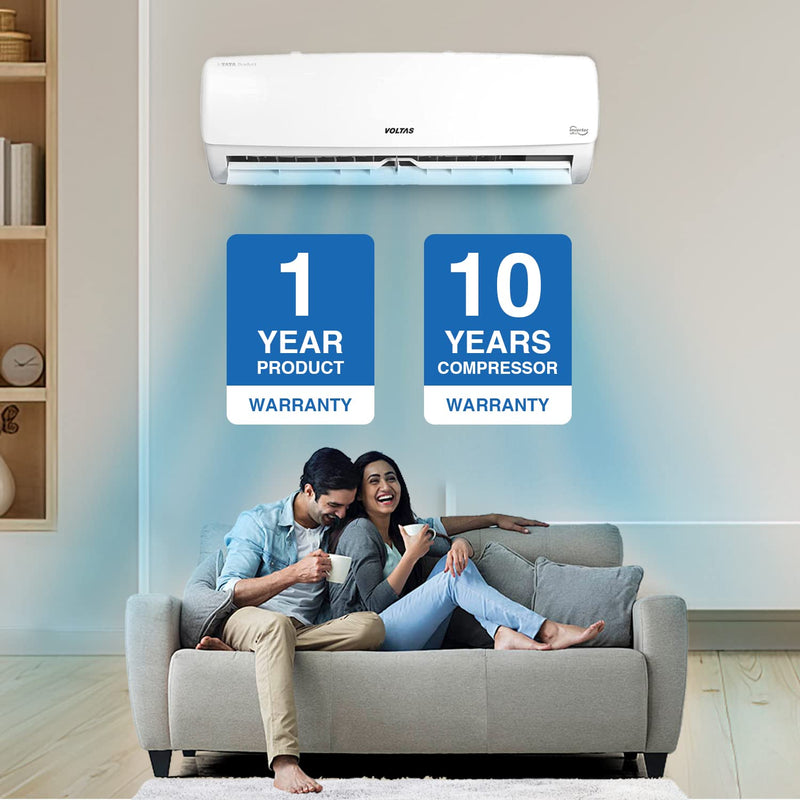 Voltas 1.5 Ton 3 Star, Fixed Speed Split AC (Copper, LED Display, Anti-dust Filter, 2023 Model, 183 Vectra Elegant, White)