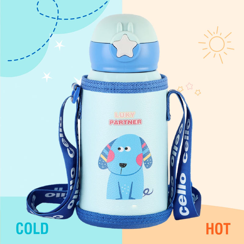 CELLO Lucky Hot & Cold Stainless Steel Kids Water Bottle, 500ml