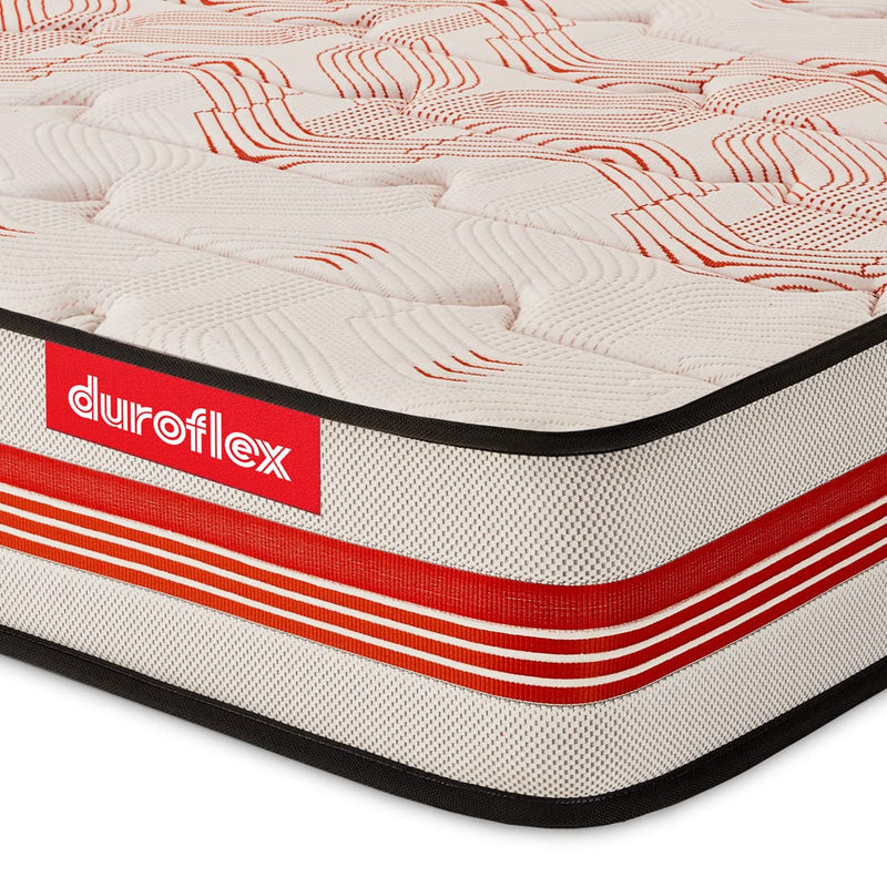 duroflex Boltt 3 Zoned NRG Layer Medium Firm Queen Size 7 inch Bonnell Spring Mattress with Extra Air Circulation and Coolness (75 X 60 X 7Inch)