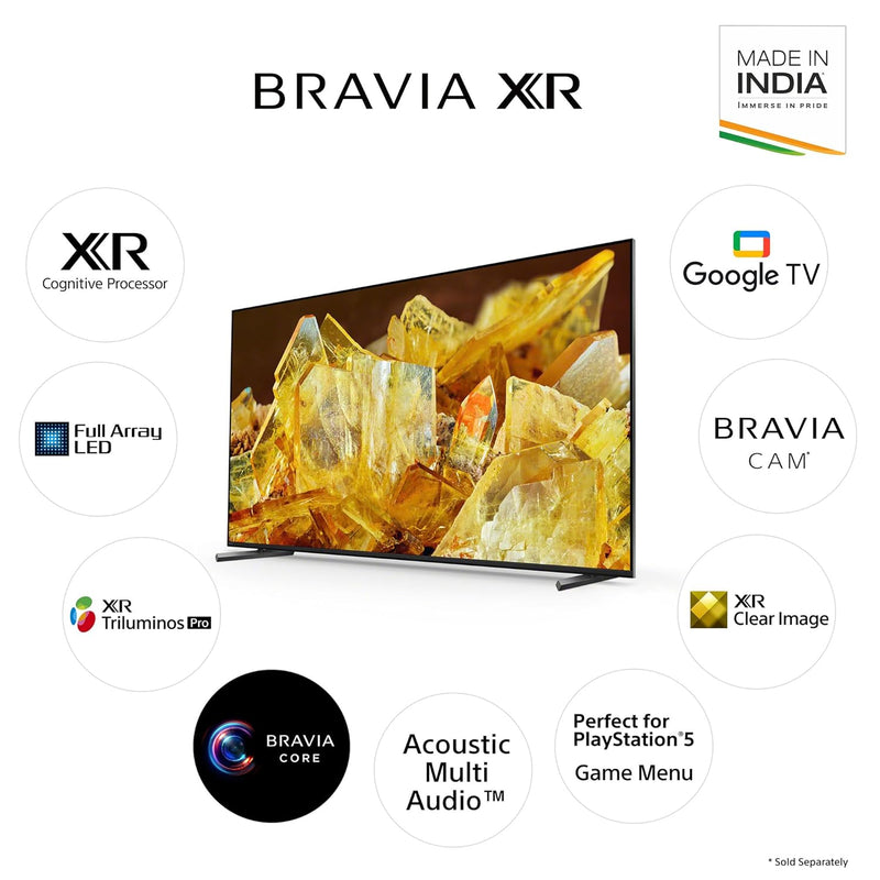 Sony Bravia 164 cm (65 inches) XR Series 4K Ultra HD Smart Full Array LED Google TV XR-65X90L (Black)