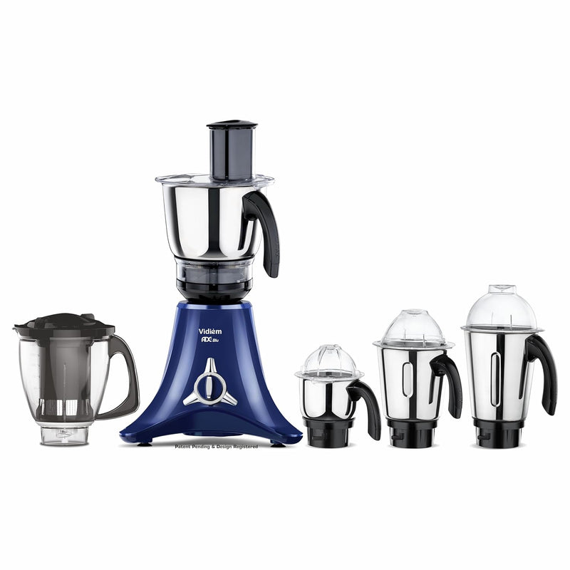 Vidiem Vstar ADC Blu Mixer Grinder 717 A | Mixer grinder 750 watts with 5 Jar in-1 Juicer Mixer Grinder