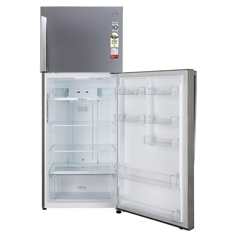 LG 446 L 1 Star Frost-Free Smart Inverter Double Door Refrigerator (GL-T502APZR, Shiny Steel, Convertible & Door Cooling+)