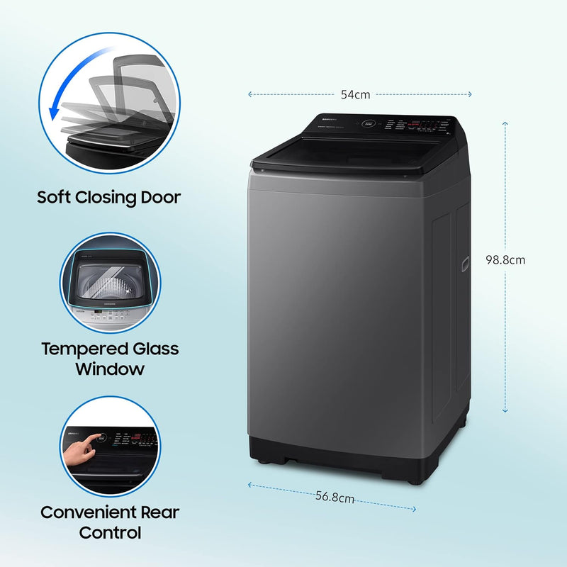 Samsung 8 Kg '5 star Ecobubble™ Wi-Fi Inverter Fully Automatic Top Load Washing Machine (WA80BG4542BDTL,Versailles Gray), Bubble Storm Technology