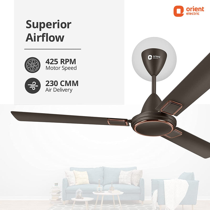 Orient Electric 1200 mm Falcon 425 Deco Metallic Bronze Ceiling Fan - Copper