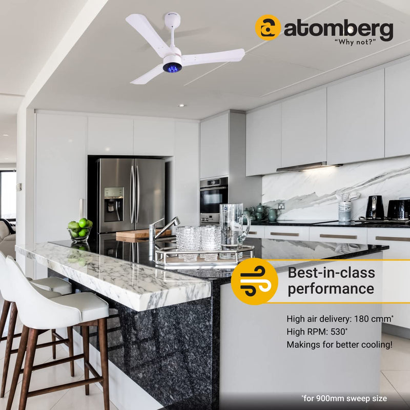 atomberg Renesa+ 1200mm BLDC Motor 5 Star Rated Sleek Ceiling Fans with Remote Control