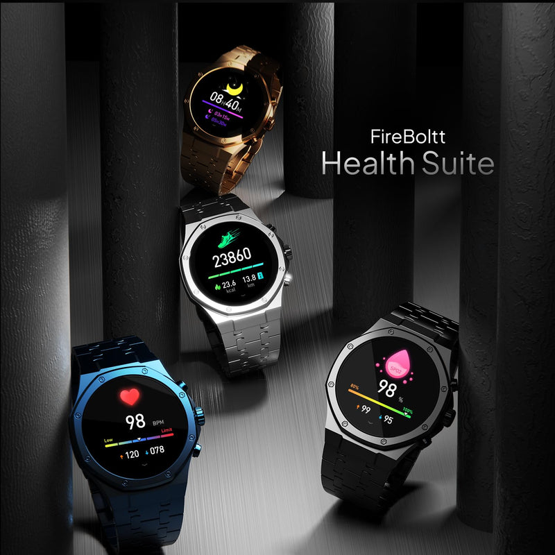 Fire-Boltt Royale Luxury Stainless Steel Smart Watch 1.43” AMOLED Display, Always On Display