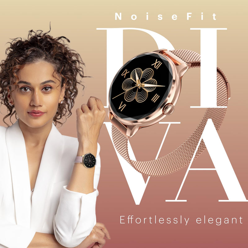 Noise Diva Smartwatch with Diamond Cut dial Smart Watch for Women