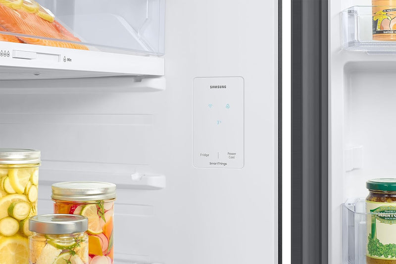 Samsung 415 L, Optimal Fresh+, Digital Inverter, Frost Free Double Door WiFi Embedded Refrigerator (RT45CG662AB1TL, Black Matt, 2023 Model)