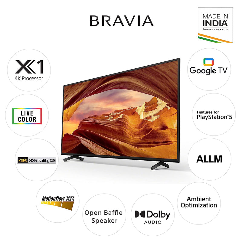 Sony Bravia 164 cm (65 inches) 4K Ultra HD Smart LED Google TV KD-65X75L (Black)