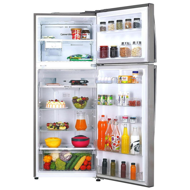 LG 446 L 1 Star Frost-Free Smart Inverter Double Door Refrigerator (GL-T502APZR, Shiny Steel, Convertible & Door Cooling+)