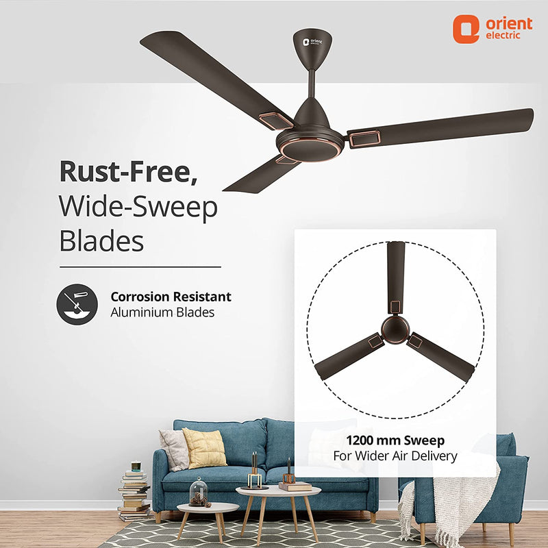 Orient Electric 1200 mm Falcon 425 Deco Metallic Bronze Ceiling Fan - Copper